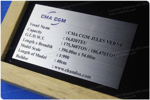 限量珍藏版 达飞轮船CMA CGM 40cm合金集装箱船 高端航运礼品模型 - 图1