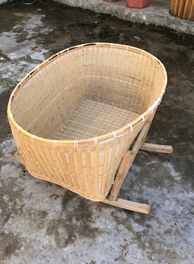 刘家人竹编 竹编人窝婴儿床摇篮宝宝床