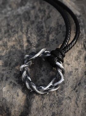 复古s999足银《荆棘》项链潮男款吊坠男高级感复古设计感小众枯藤