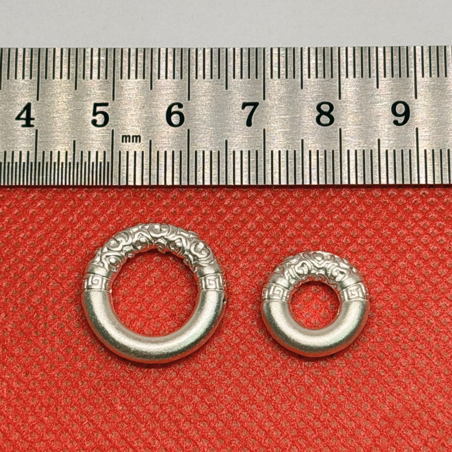 【DIY手串配件】999足银纯银福字平安扣编手链项链吊坠素银圆环,淘宝优惠券,粉丝福利购,淘宝优惠卷