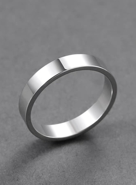 S999足银情侣对戒实心可刻字