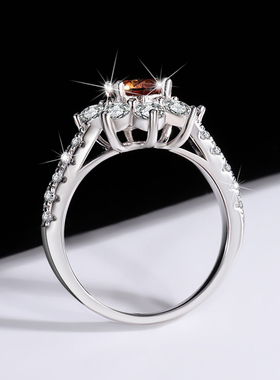 S925莫桑钻太阳花戒指女友礼物