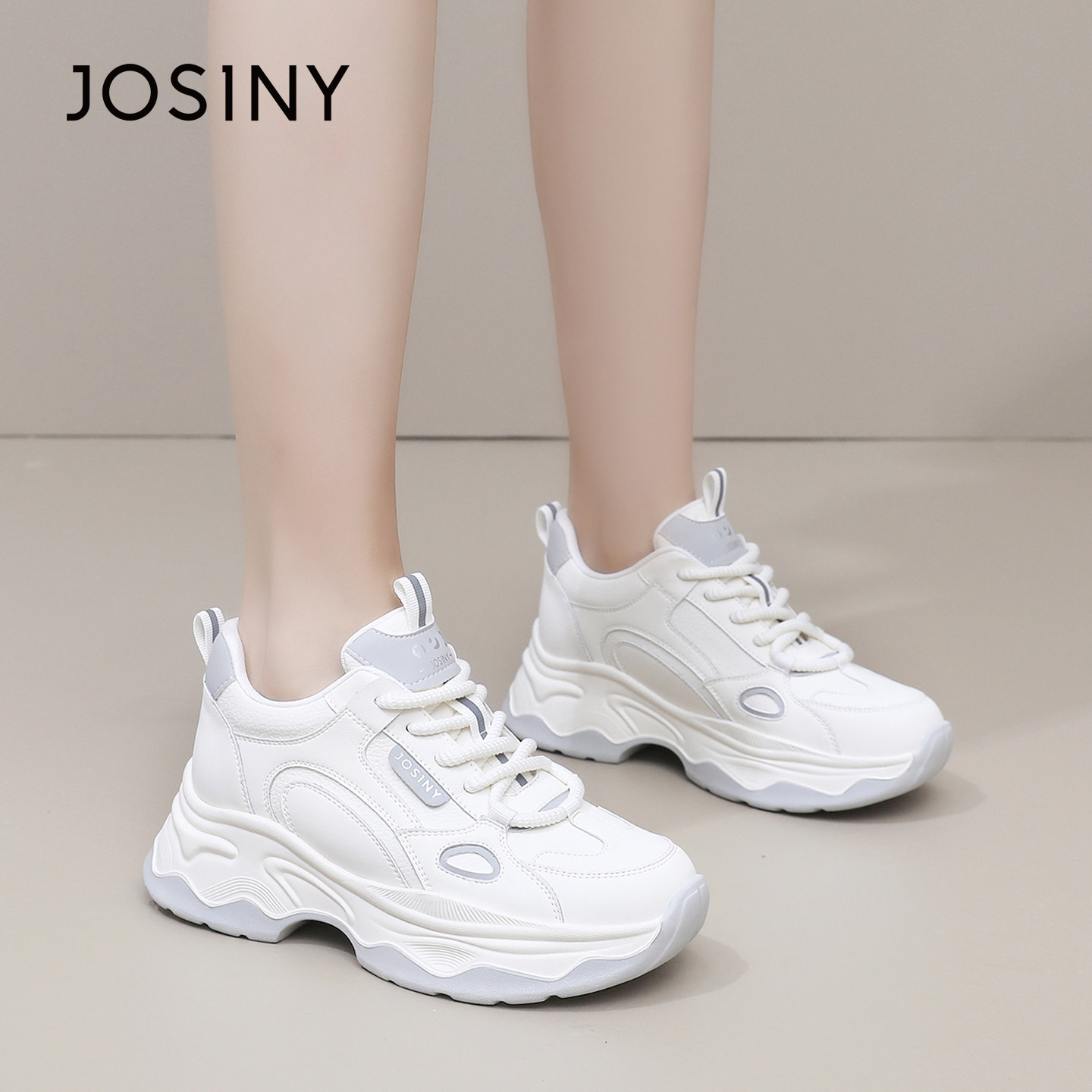 卓诗尼2026春季新款厚底老爹鞋女显瘦休闲鞋时尚小个子舒适运动鞋,淘宝优惠券,粉丝福利购,淘宝优惠卷