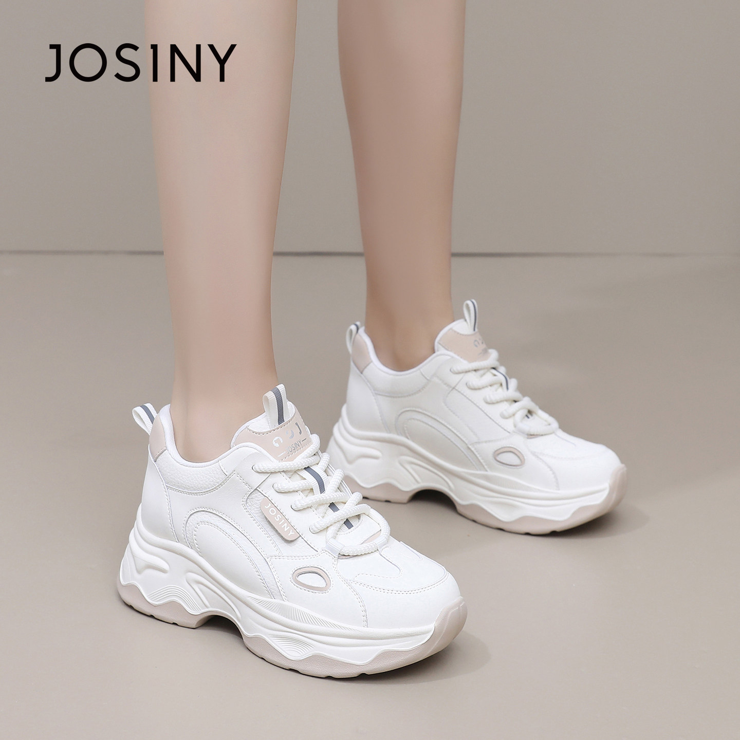 卓诗尼2026春季新款厚底老爹鞋女显瘦休闲鞋时尚小个子舒适运动鞋,淘宝优惠券,粉丝福利购,淘宝优惠卷