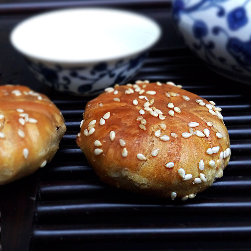 黄山烧饼梅干菜扣肉糕点蟹壳黄酥饼零食安徽特产独立小包装40枚 - 图1