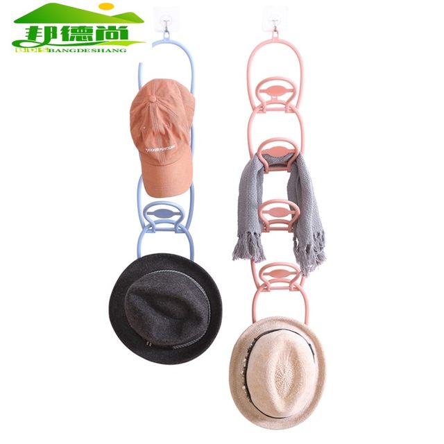 New hat organization storage artifact home creative dormitory hat rack put hook scarf bag door back hat hanging