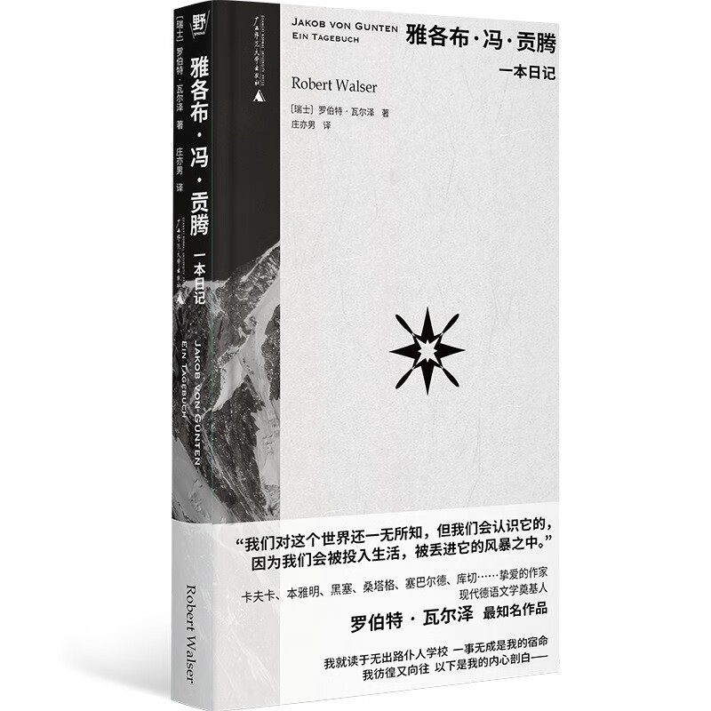 雅各布·冯·贡腾：一本日记（罗伯特·瓦尔泽作品） [瑞士] 罗伯特·瓦尔泽 著，庄亦男 译 广西师范大学出版社 新华书店正版图书 - 图2