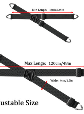 男士3.8cm宽卡钩扣重型工作背带轻便防滑塑料登山扣勾扣X型吊裤带