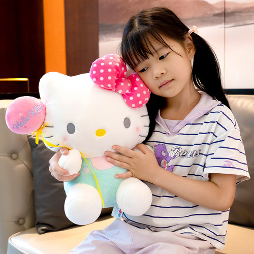 正版hellokitty公仔KT气球猫咪玩偶可爱毛绒玩具儿童女生生日礼物 - 图1
