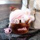 Pendant keychain ຫມີງາມເຊື່ອງໄວ້ໃນ cake