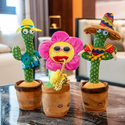 Танцующая детская игрушка, кактус, подсолнух, подарок на день рождения
