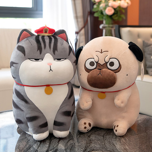 正版吾皇万睡公仔巴扎黑毛绒玩具可爱猫玩偶万岁猫咪娃娃抱枕女孩 - 图3