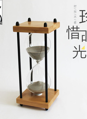 创意沙漏兰亭阁情侣复古木框客厅