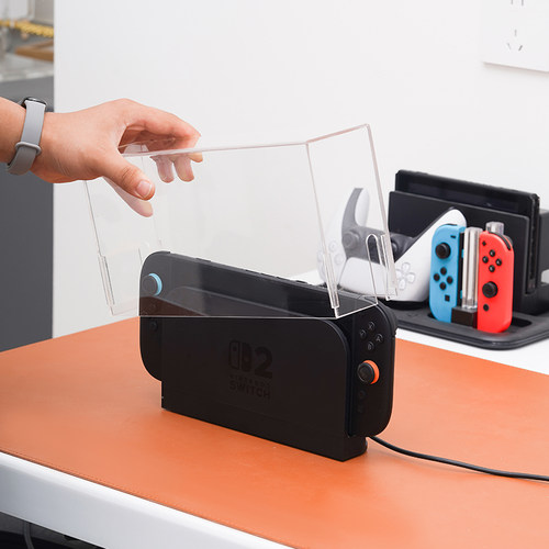 switch2代防尘罩oled任天堂底座盒透明亚克力防水NS2保护壳配件 - 图2