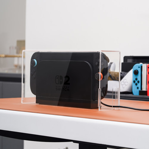 switch2代防尘罩oled任天堂底座盒透明亚克力防水NS2保护壳配件 - 图1