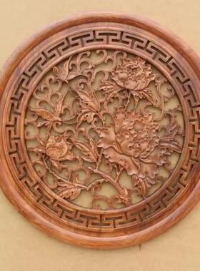 东阳木雕挂件香樟木雕刻工艺品
