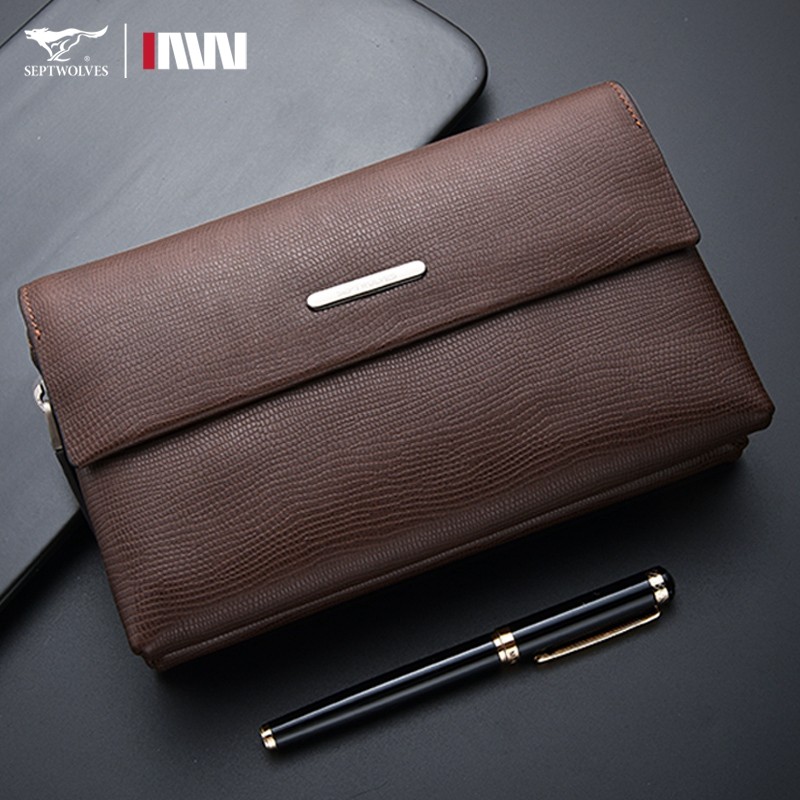 七匹狼钱包男士长款头层牛皮手抓饼休闲真皮2026新款手包潮手拿包,淘宝优惠券,粉丝福利购,淘宝优惠卷