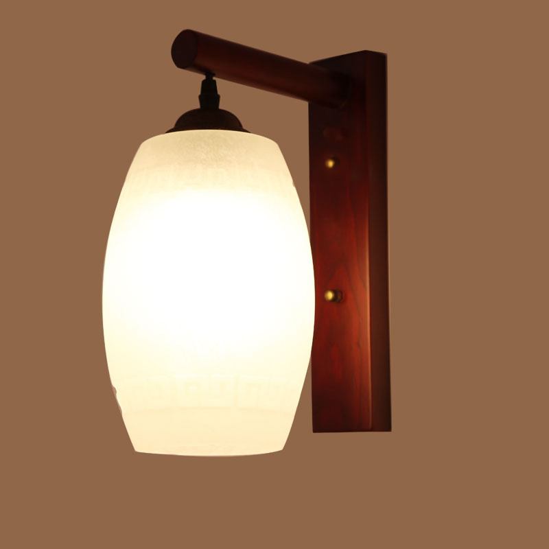 新中式实木壁灯中国风客厅卧室过道仿古壁灯复古民宿茶楼装饰灯