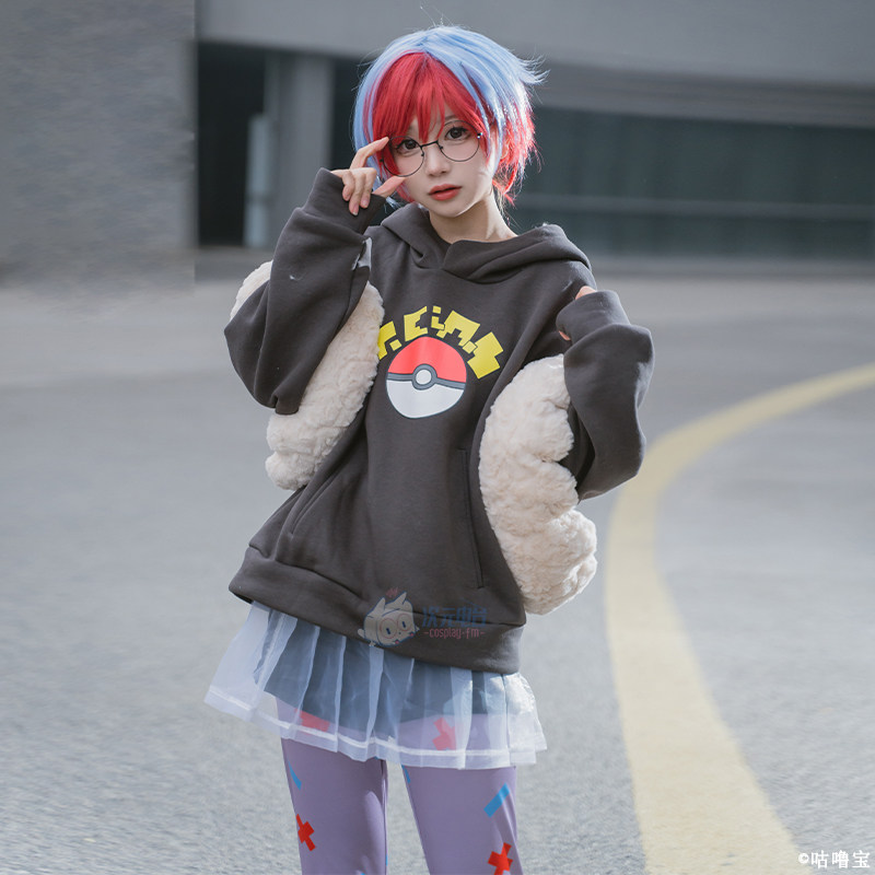 次元电台朱紫cos牡丹服装cosplay伊布背包全套游戏服装/假发_虎窝淘