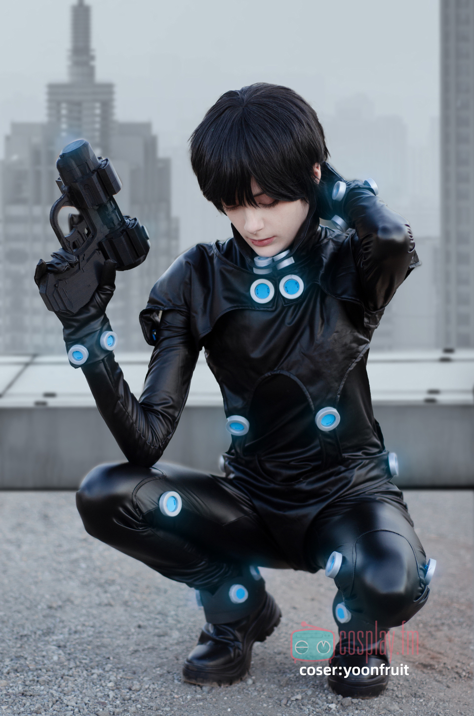 Cosplayfm GANTZ 杀戮都市男战斗服 玄野计/加藤胜男式连身紧身衣 - 图0