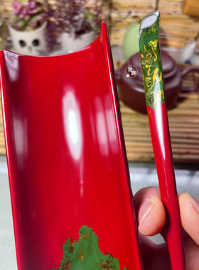 觉物先生天然大漆茶则零配件竹制