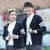 Người hâm mộ quyền lực ngôi sao quyền lực với cùng một đoạn nam nữ tbV cổ áo cardigan c đan áo len đôi áo khoác sọc - Đan Cardigan áo gile len nữ Đan Cardigan