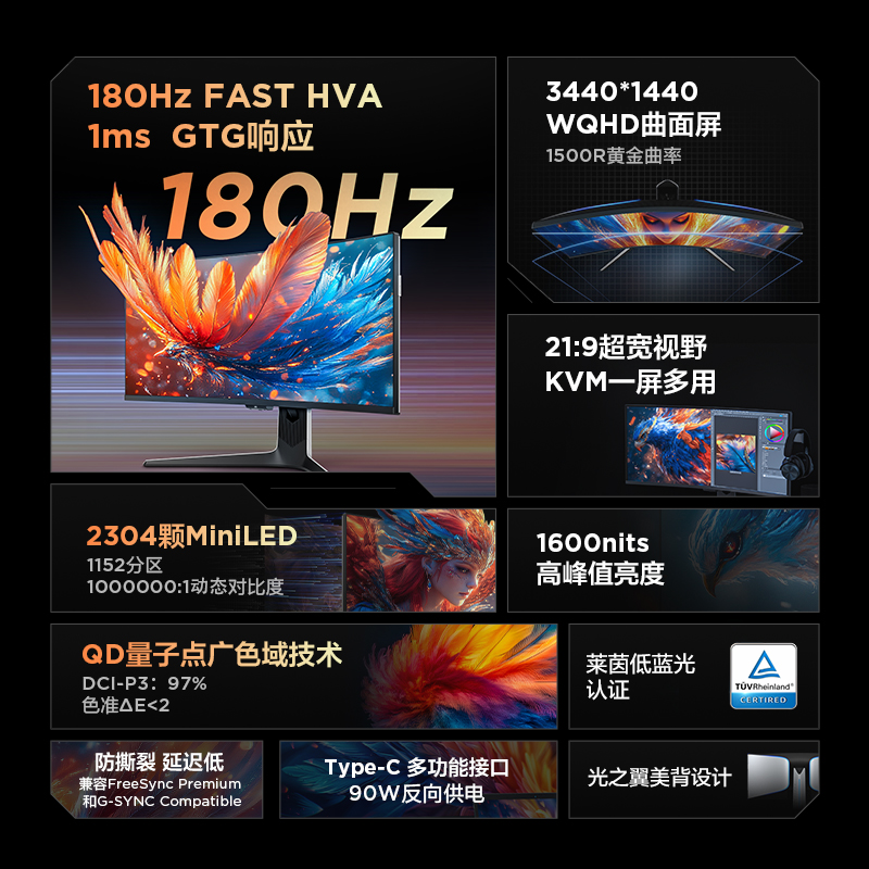 88vip+ڲTCLQ8 34Ӣ180Hz21:9һЧʾ3148.2Ԫȯ