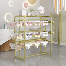 Clothing Store Underwear Show Shelves Mens Boxed Briefs Mid Island Shelf Laminate Bra Shelf Activities Hooks Socks Shelf