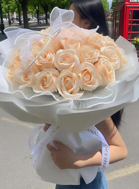 生日礼物仿真香皂玫瑰花束成品