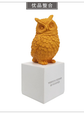 样板间书房创意白色底座软装饰品