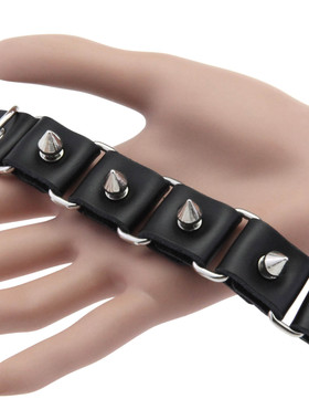 欧美朋克手链真皮牛皮可调节