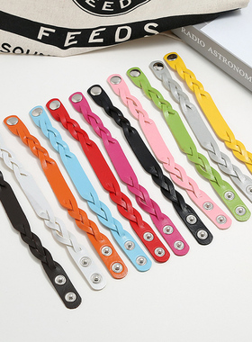 韩版编织皮革手链简约