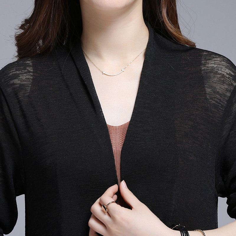 夏季网纱衣中长款开衫配裙子防晒衣 百变青春短外套