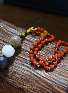 猪羊兔手链坠和田玉三合生肖原创