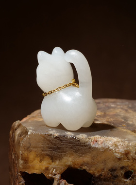 吊坠山料石上花开和田玉挂件