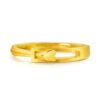 Chow Sang Sang official Essence series pure gold heart embracing gold ring couple ring for women 16800R