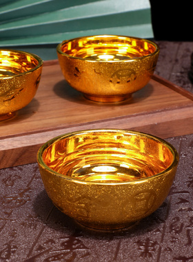 沙金圆形小碗金玉满堂小号金色碗