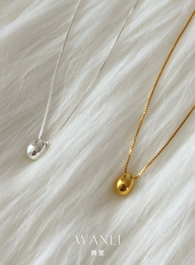 挽里小金珠纯银豆豆项链女轻奢高级感秋冬小众设计日常精致毛衣链