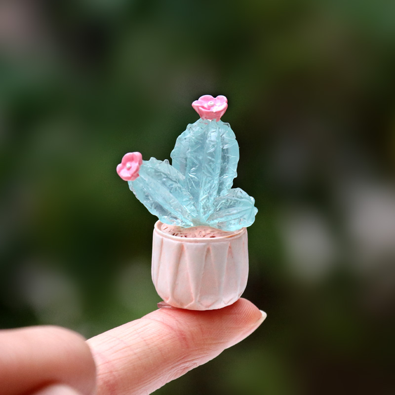 夜光迷你仿真多肉仙人掌盲盒电脑显示器桌面装饰品可爱解压小摆件 - 图2