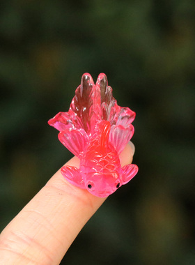 迷你可爱小金鱼公仔鱼缸装饰摆件