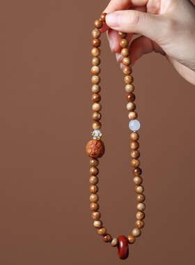 库克妖花菩提根多圈手串搭配红色齐天大圣菩提子手持念珠文玩佛珠