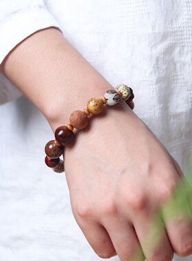 新品十八籽菩提手持18宝手串民族风多宝本命佛珠菩提根子念珠文玩