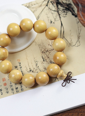 精选小叶黄杨木手串20佛珠手链老料檀木文玩首饰品男女款念珠子