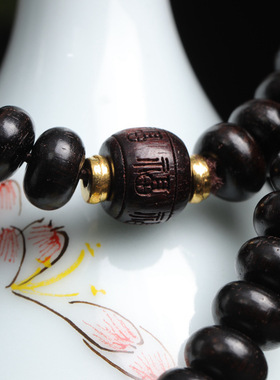 创意紫光檀手串个性算盘珠黑黄檀木夜明珠男女士手饰礼品手链佛珠