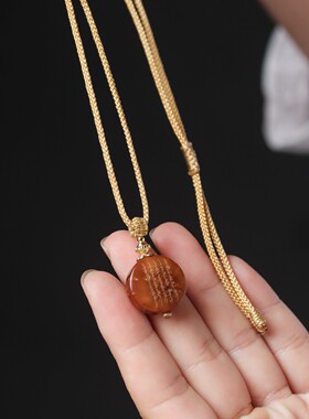 吊坠项链绳手工编织楼兰库克五条经玉坠男女绳子可调节高货挂脖绳