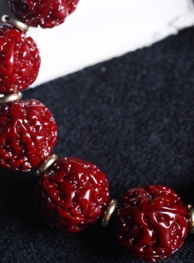 尼泊尔机刷五瓣大金刚单圈手串时尚大方玉化金刚玛瑙天珠款男佛珠