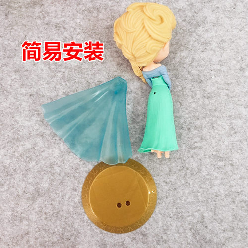 冰雪奇缘生日蛋糕装饰Q版爱莎艾莎公主女王摆件烘焙甜品派对装扮 - 图2