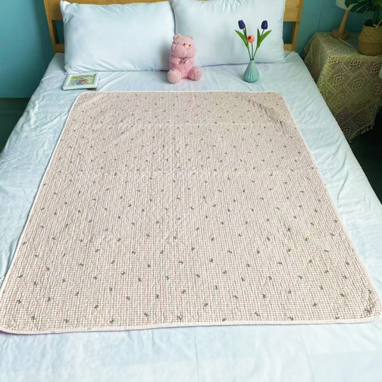 Mat de algodón puro de dos lados sábanas lavables sin aliento para estudiantes Dormitorio para cubierta de cama para mujeres