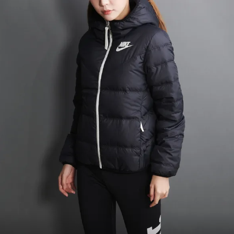 Nike/耐克正品冬季女子双面穿保暖舒适连帽运动羽绒服 939439-011