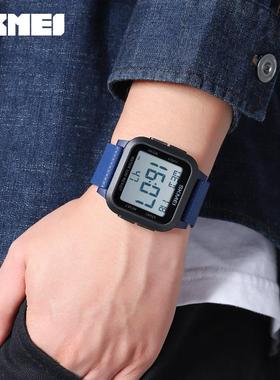 手表男女运动防水中学生潮流薄款时尚简约多功能夜光电子表